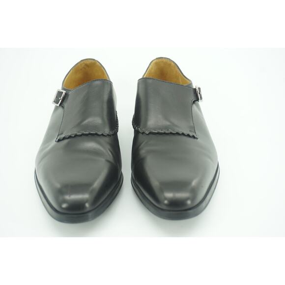 Sutor Mantellassi Marzio Black Leather Monk Strap Loafers Size 10 slip on $565 - Picture 8 of 10